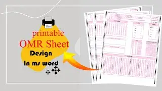 OMR Sheet Design In ms word 2010 In Hindi | How to make OMR Answer sheet in Microsoft word 2010