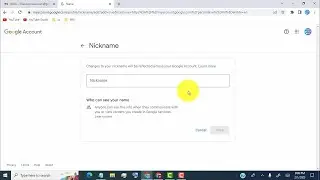 change NickName on Gmail and google account laptop PC