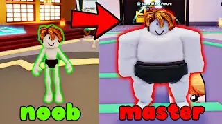 Noob Masters Sumo Wrestling And Becomes The Best!! -Sumo Simulator Roblox