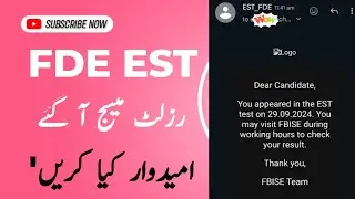 FDE EST Message about Marks Checking | Check Test Result Marks