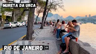 Strolling in Urca at Sunset | Mureta, Beach, and Neighborhood Streets 🇧🇷 Rio de Janeiro, Brazil 【4K】