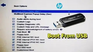 How to Enable Boot Menu on HP Laptop  | How To Access Boot Order In BIOS | Boot from Usb flash drive