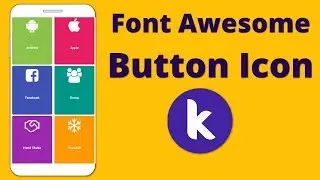 Button with icons | How to use Font Awesome in Kodular | Quick Startapps