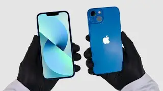 Apple iPhone 13 Blue Unboxing + Gameplay - ASMR