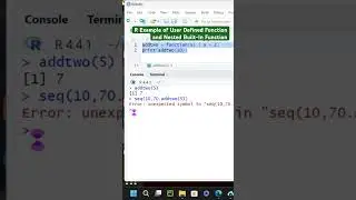 R Example of User Defined Function and Nested Built-In Function
