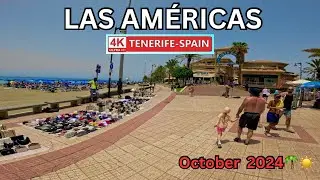 TENERIFE - PLAYA DE LAS AMÉRICAS | What is itReally like Now? ☀️4K Walk 🟠October 2024