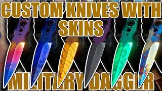 Custom Knives with Skins ★ Military Dagger ★ CS2 Showcase