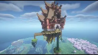 Minecraft timelapse floating isalnd