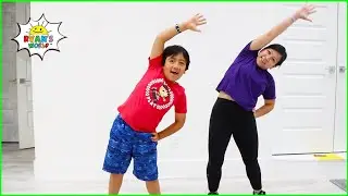 Kids Workout Video at home 30mins Family fun with  Ryan's World!!