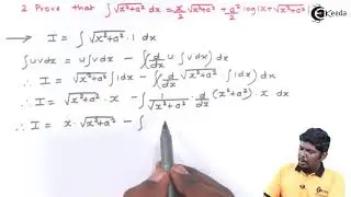 Proof on ∫ √(x2+a2) dx - Integration - Diploma Maths - 2