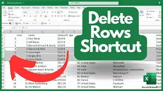 Excel Tips And Tricks You Must Know - HotKey Delete Rows