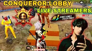 😍Conqueror Lobby Showdown: Last Zone Battle with Live Streamers