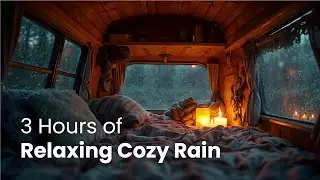 Rain sound for sleeping | Sleeping in Van | Thunder & Rain Sounds in a Forest Retreat 🌧️