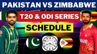 Pakistan vs Zimbabwe series schedule | Pakistan tour of Zimbabwe 2024 Schedule | Pak vs zim ll