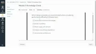 AWS Academy Cloud Foundation Module 9 Knowledge Check Answers 