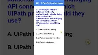 Q&A 4 UiPath Platform Knowledge #shorts #uipath