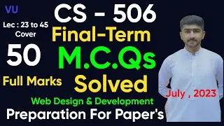 CS506 FinalTerm Solved MCQs 2023 | 100% Correct | CS506 MCQs Solved FinalTerm 2023 by Usama #mcqs