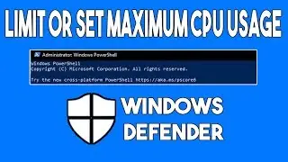 How to Limit or Set Maximum CPU Usage for Windows Defender Scan