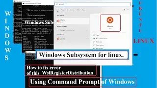 Ubuntu of Linux bash Sub system by Windows Command Prompt. #Part 1