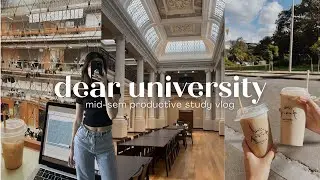 STUDY VLOG | productive mid-sem study vlog + day at uni