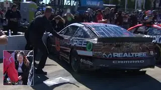 Tyler Reddick runs into a NASCAR Official Entering His Pit Stall -- Talladega Qualifying 2022