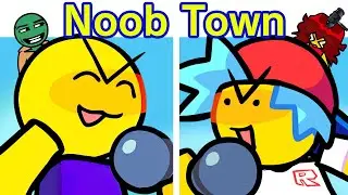 Friday Night Funkin NoobTown | Boyfriend & Girlfriend in Roblox Noob Town (FNF Mod/Hard)