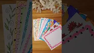 10 Easy and Cute Border Design || Border Design..💝 #shorts #youtubeshorts #borderdesign #diy