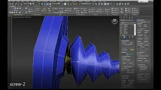 3Ds Max- tutorial -edit Poly build a screw-Tutorial- 2