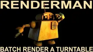 Renderman 20 Batch Render a Turntable Animation in Maya