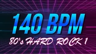 140 BPM - 80's Hard Rock - 4/4 Drum Track - Metronome - Drum Beat