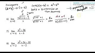 Finding Limits Using Algebraic Manipulation