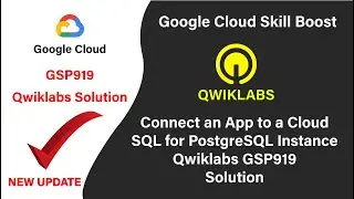 Connect an App to a Cloud SQL for PostgreSQL Instance || 