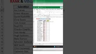 Rank & visualize the data   | Advance Excel Formula | MyExcelGeeks