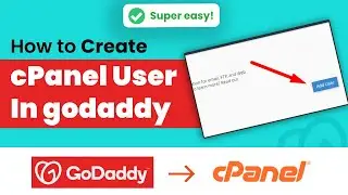 How to create cPanel user in GoDaddy 2024 | Initial Solution