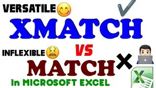 Versatile XMATCH Vs Old MATCH Function in Microsoft Excel To Lookup ROW No in Microsoft Excel