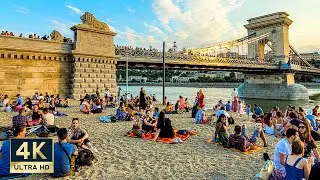 Budapest Széchenyi Lánchíd (Chain Bridge) Reopens to Pedestrians 4K