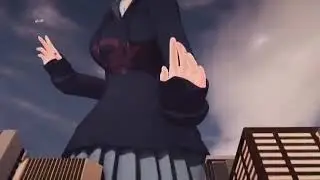 Giantess | Giantess Growth | 巨大娘 | vore | vore animation | giantess vore | giantess mmd Ep-1