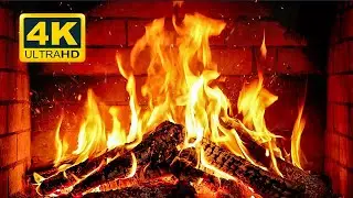 🔥 Cozy Fireplace 4K (12 HOURS). Fireplace with Crackling Fire Sounds. Fireplace Burning 4K