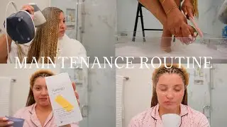 MY INTENSE BEAUTY MAINTENANCE ROUTINE AT HOME | glowy facial + diy pedicure + braid refresh + waxing