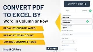 PDF to Excel - Extract PDF Data in Excel by Word in Column or Row