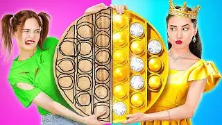 RICH vs. BROKE FIDGETS CHALLENGE || Making DIY Toys! Testing New Trendy Gadgets by 123 GO! SCHOOL