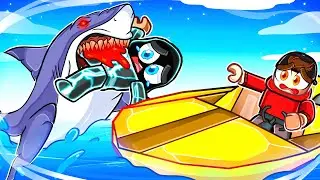 We SPENT $9,999,999 On THE STRONGEST BOATS In Roblox SHARK BITE!