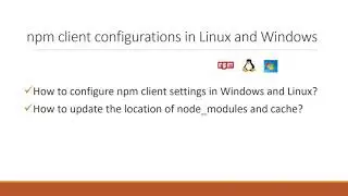 How to configure npm client settings and how to update the location of node_modules and cache?