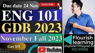 ENG101 GDB Solution 2023/ ENG101 GDB 2023 /ENG101 GDB Solution Fall 2023/ ENG101 GDB 2023 Solution