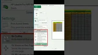 Excel Trick:Print excel sheet on one page.