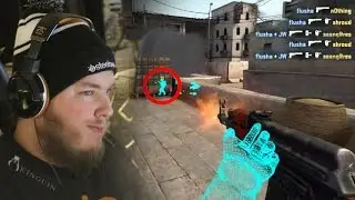 FLUSHA СПАЛИЛСЯ с ЧИТАМИ на KATOWICE 2016 в КСГО!!! FLUSHA AIMLOCK IN CSGO