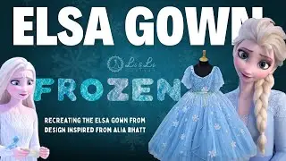 ELSA gown, SNOW on your outfit. Making a magic gown for your baby girl.