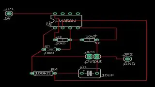 Blinking LED using LM358