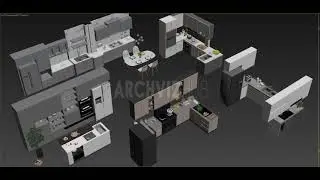 Kitchen free 3d models By Doan Nguyen