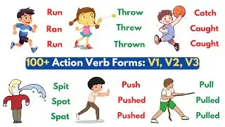 100+ Action Verbs | Verb Forms in English v1 v2 v3 | Verb Forms | Vocabulary